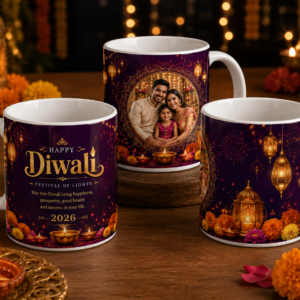 Wishing Happy Diwali 2026-Customized Photo printed Coffee Mug