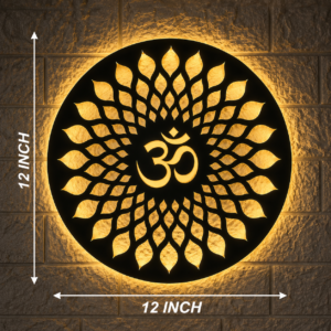 Om Mandala Wall Art Backlit LED For Pooja Room & Temple