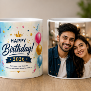 Wishing Happy Birthday Customized Photo Printed Coffee Mug